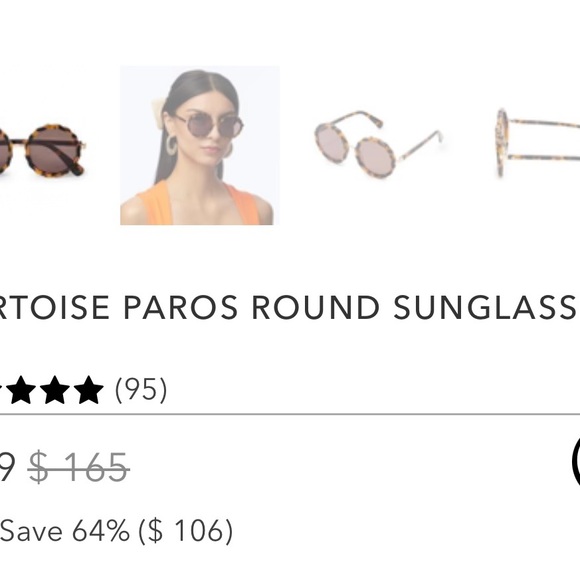 LELE SADOUGHI Tortoise Shell ROUND Sunglasses NWT - Picture 5 of 5